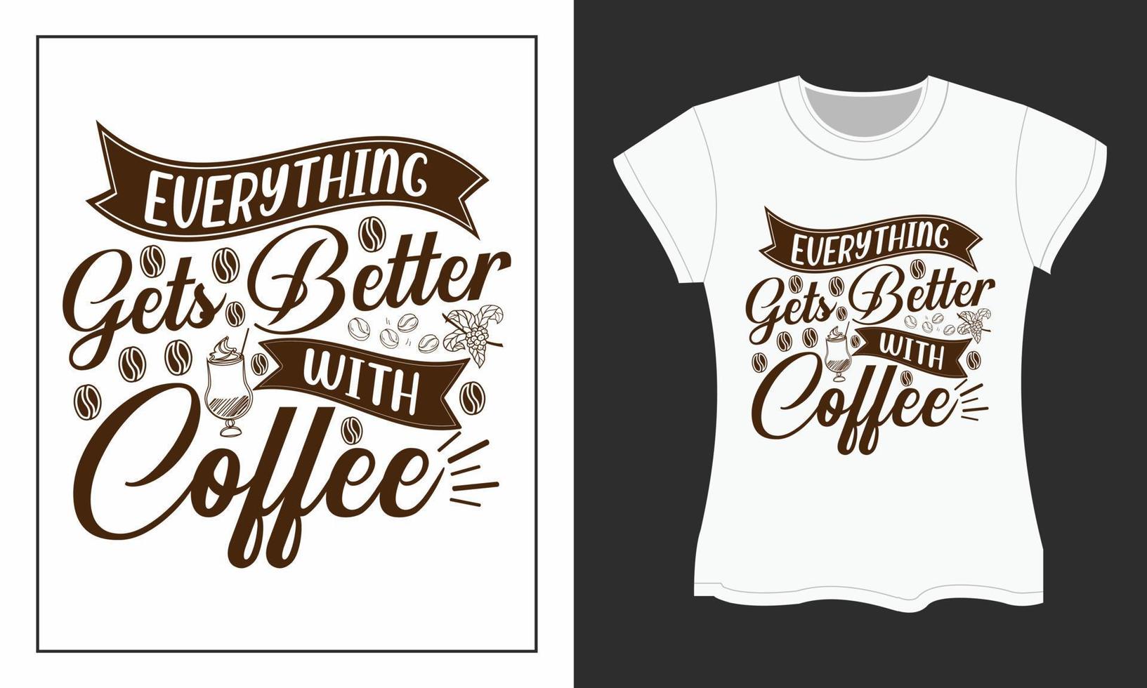 diseño de archivos de corte svg de café. diseño de camiseta svg de café. diseño de camiseta de café. vector