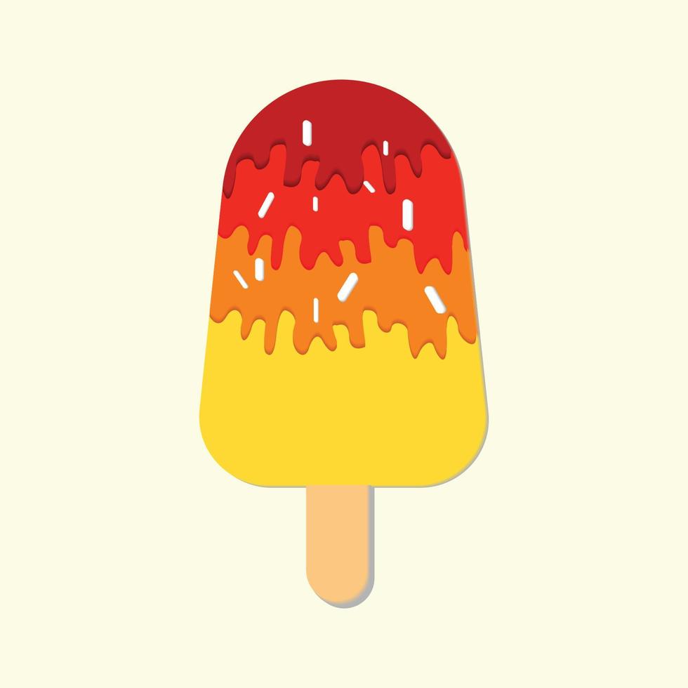 Diseño de ilustración de vector de palo de helado