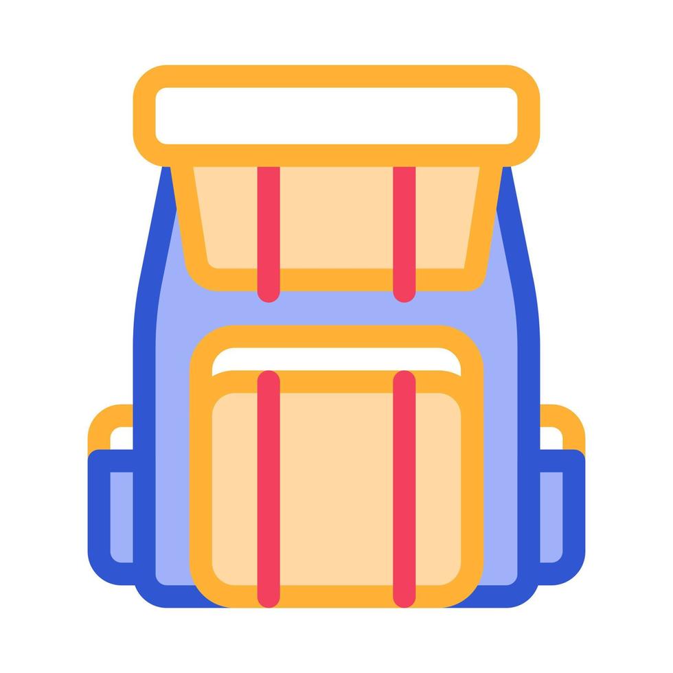 Backpack Knapsack Alpinism Equipment Vector Icon
