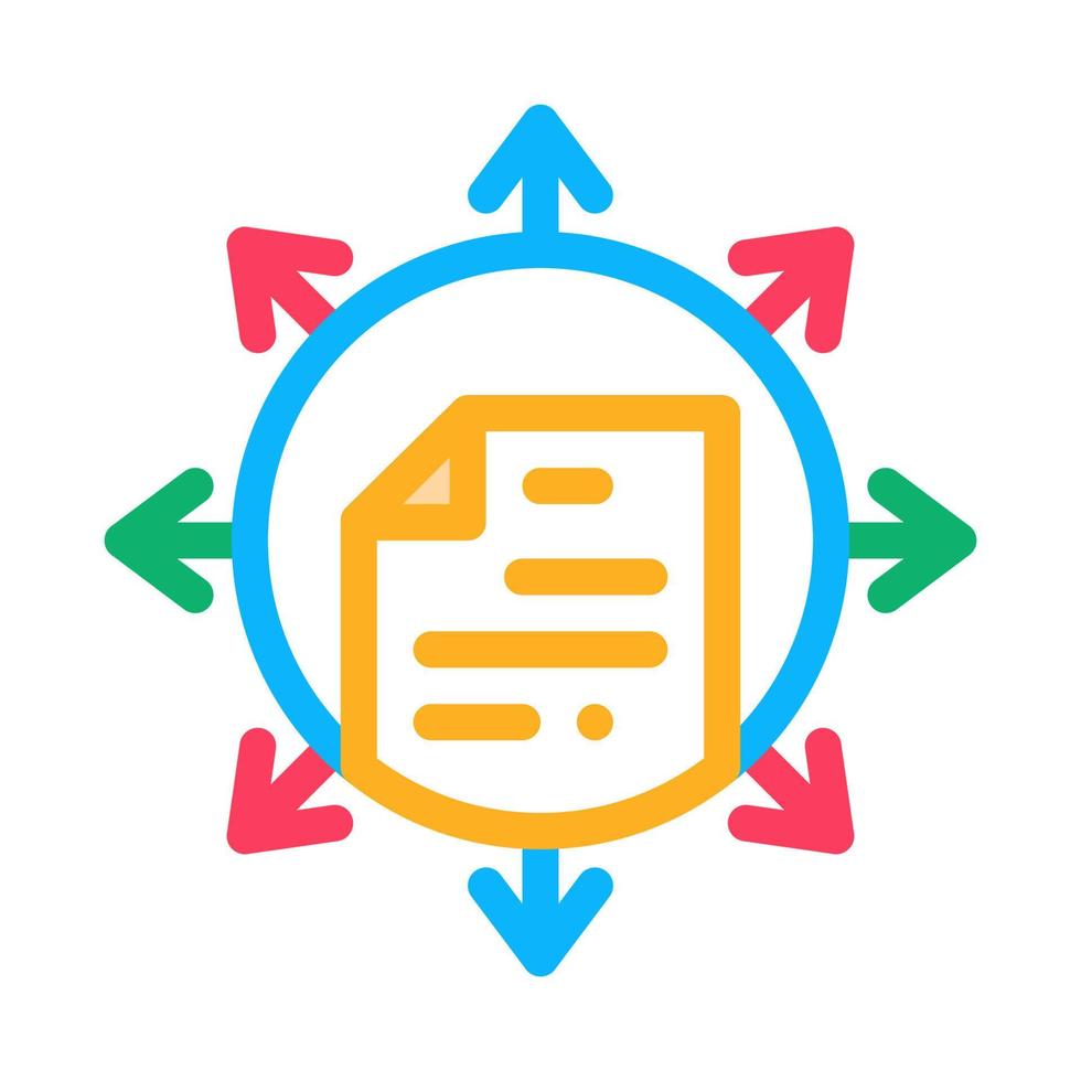 share audit document color icon vector illustration 17433389 Vector Art