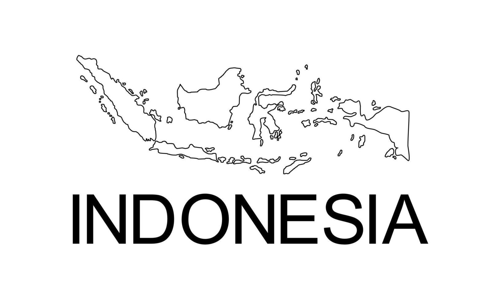 Indonesia Map for App, Art Illustration, Website, Pictogram, Infographic or Graphic Design Element. Vector Illustration
