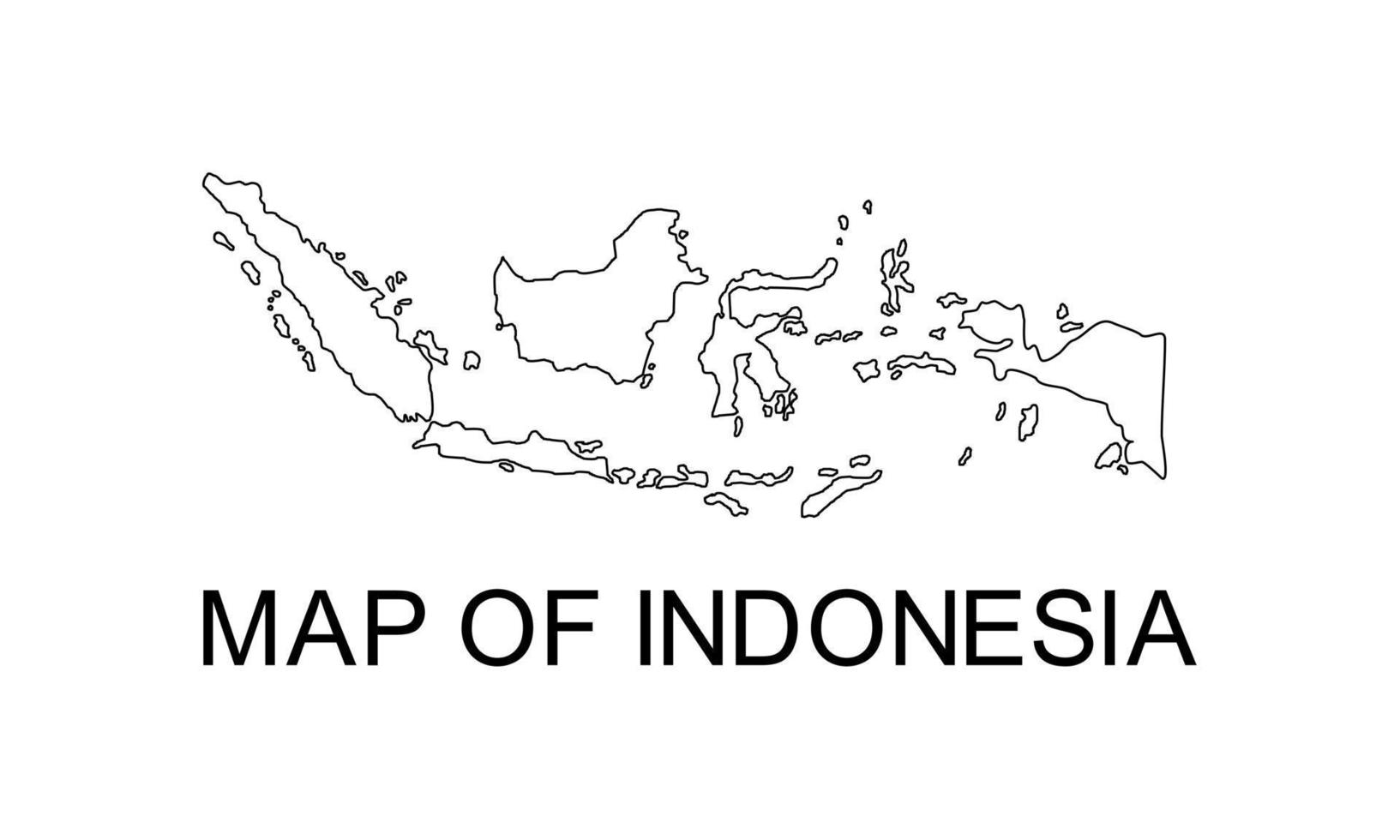 Indonesia Map for App, Art Illustration, Website, Pictogram, Infographic or Graphic Design Element. Vector Illustration
