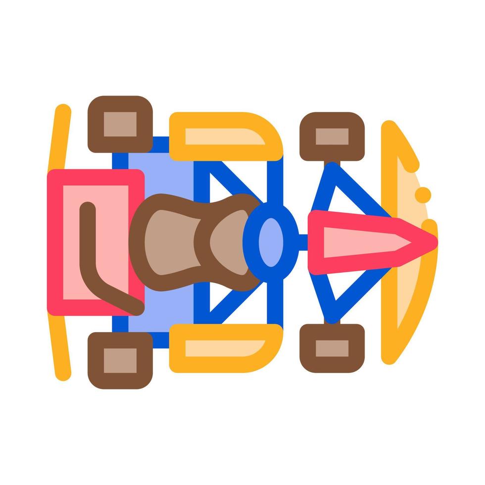 kart sportive auto transport color icon vector illustration