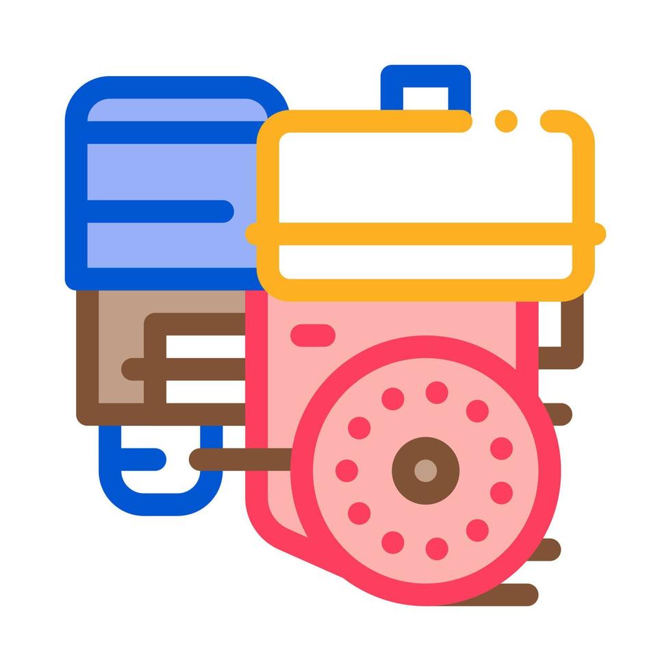 engine motor kart color icon vector illustration