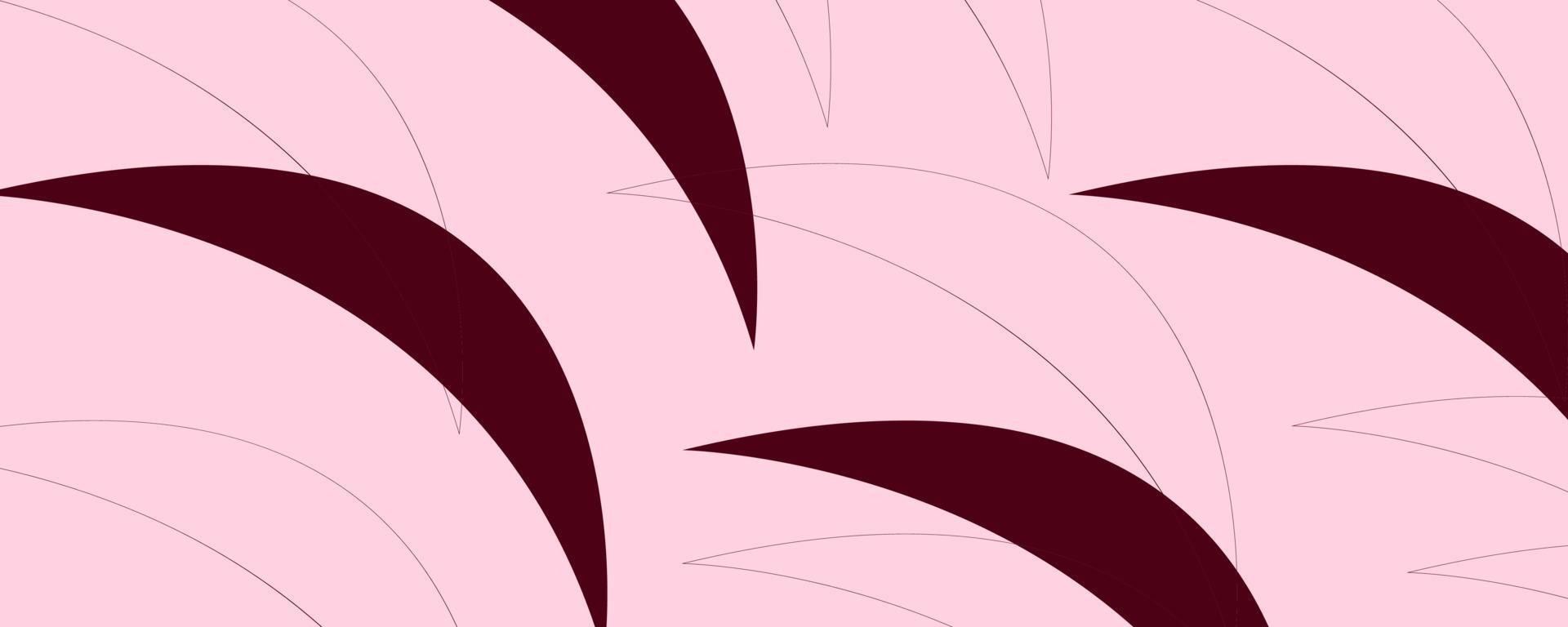 fondo de hojas abstractas con semicírculos. rosa, vivo magenta. plantilla vectorial para historias, portada vector