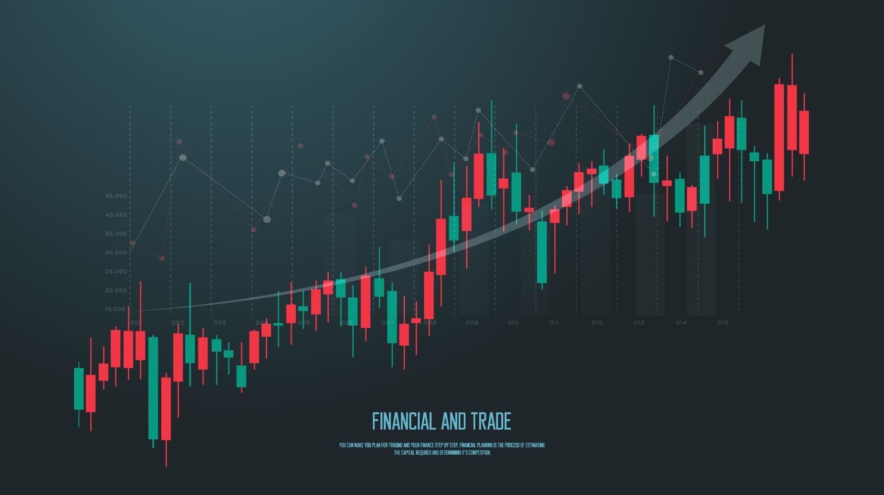 Trend line of Trading bar chart, a Stock market trend and forex trading bar charts concept design for financial investment, Economic trends chart vector