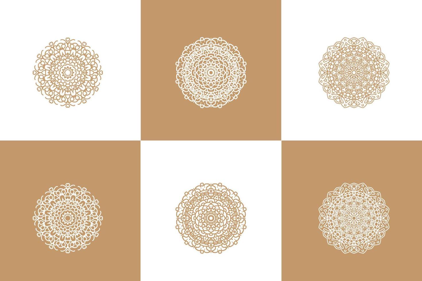 Mandala Flower Art Logo Background Design vector
