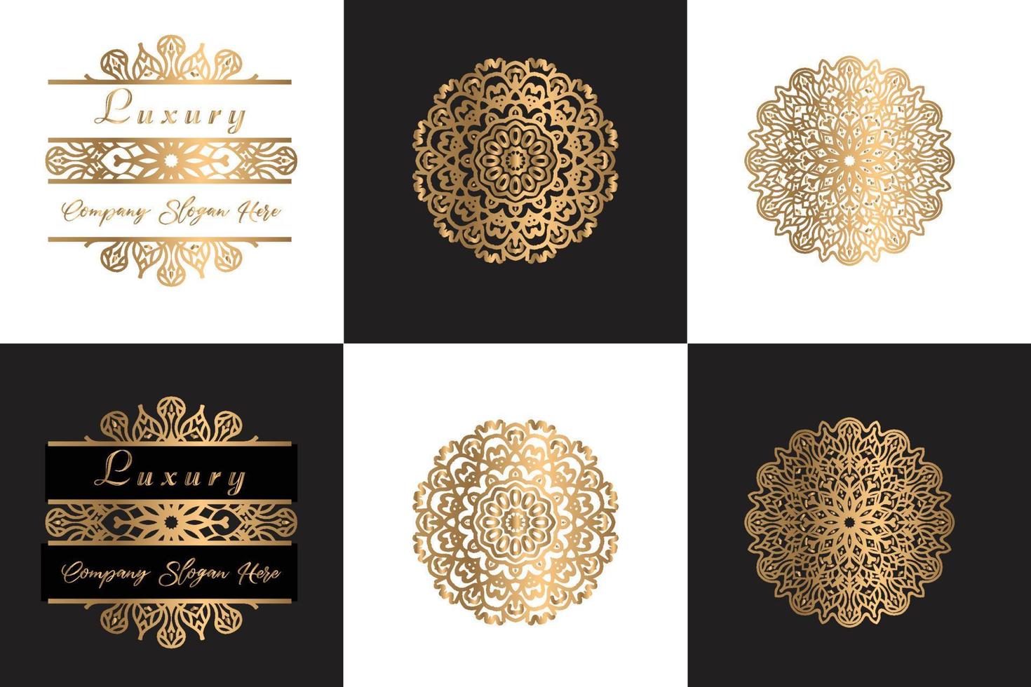 Mandala Flower Art Logo Background Design vector