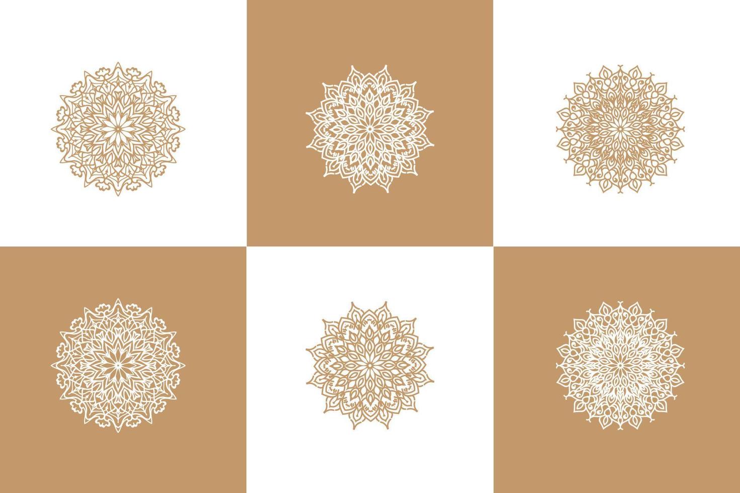 Mandala Flower Art Logo Background Design vector