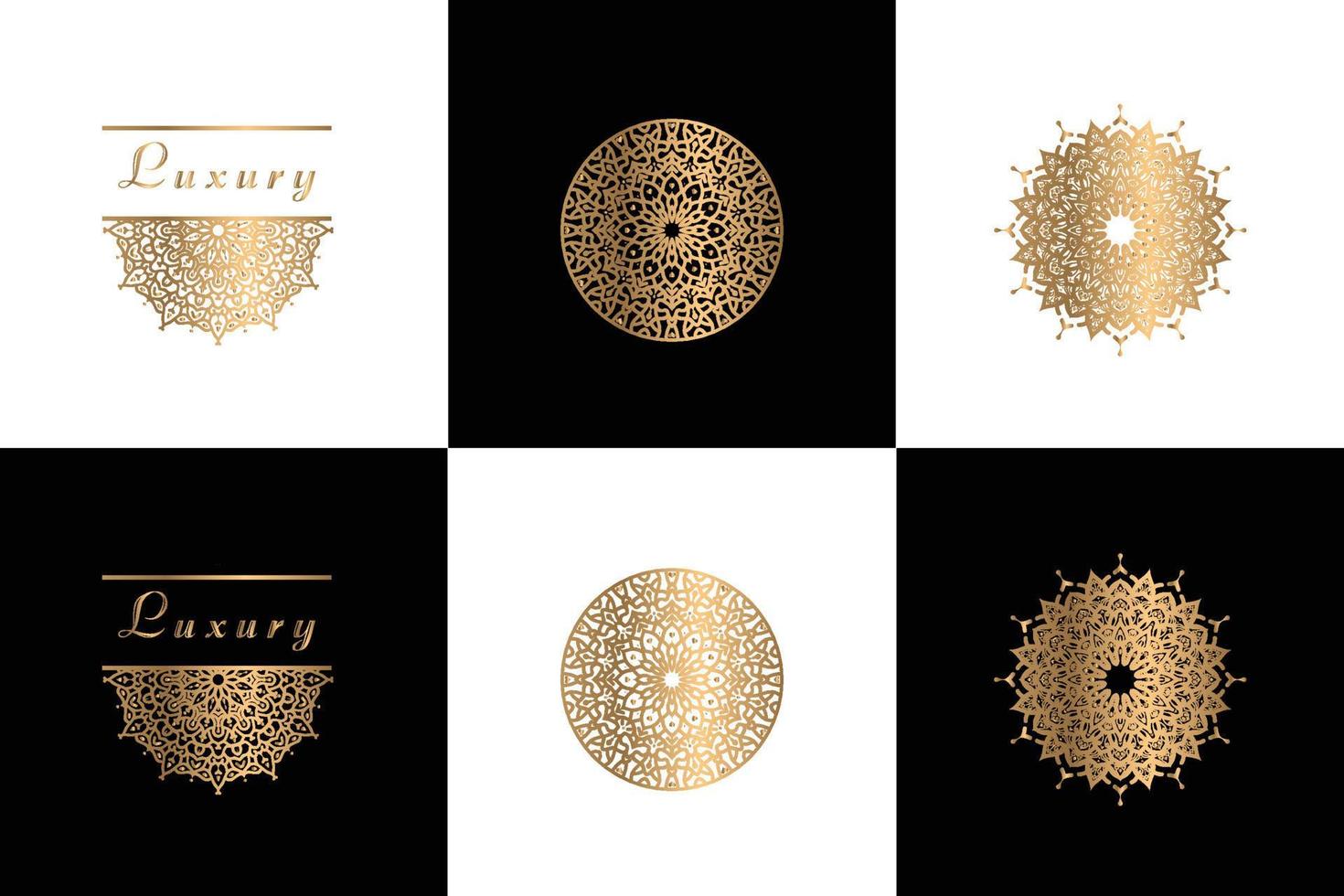 Mandala Flower Art Logo Background Design vector