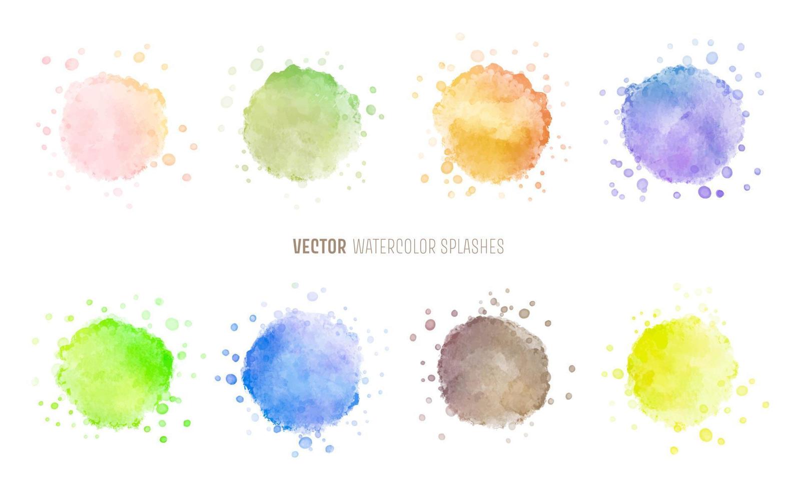 vector watercolor splashes, background for title and logo