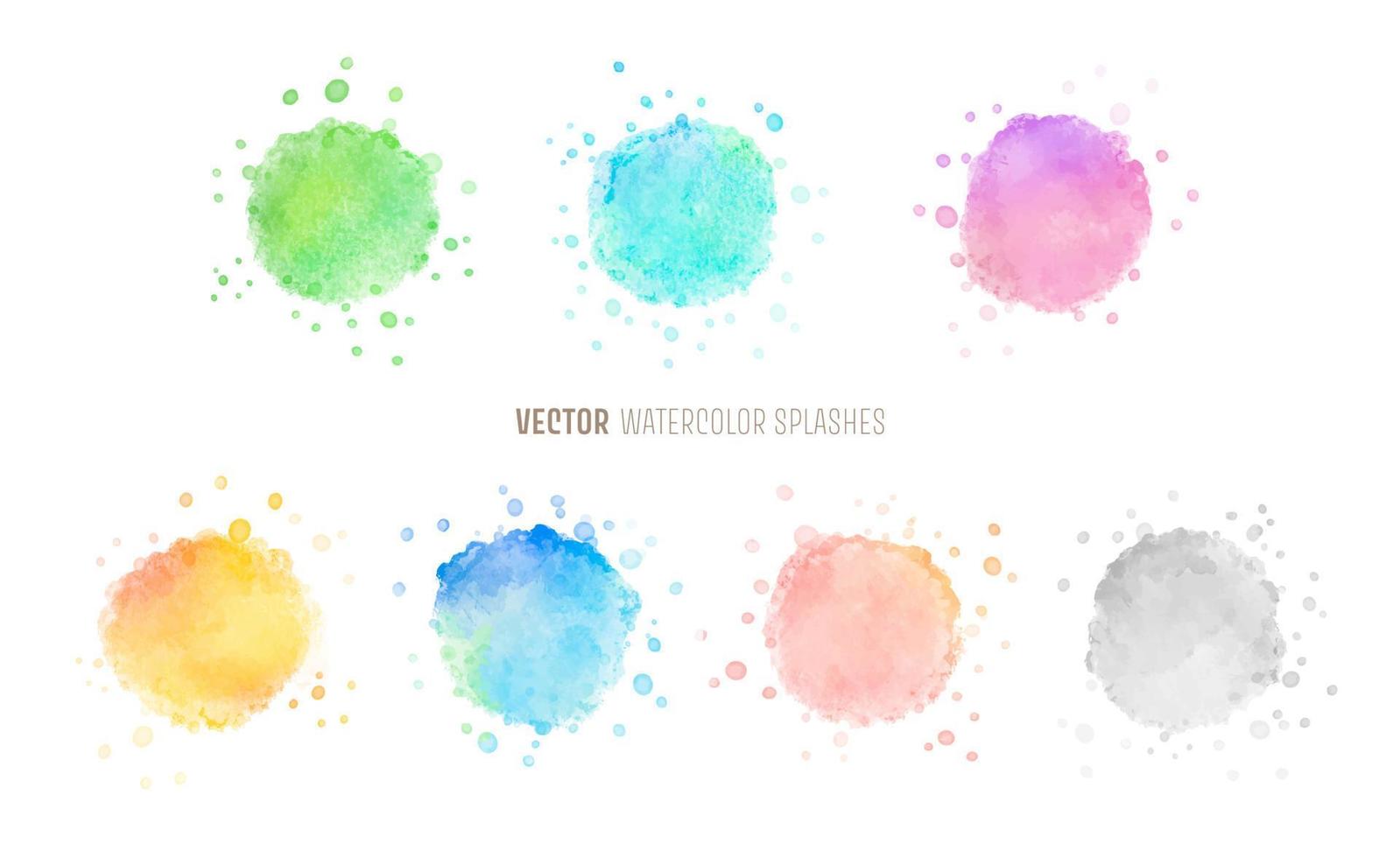 vector watercolor splashes, background for title and logo