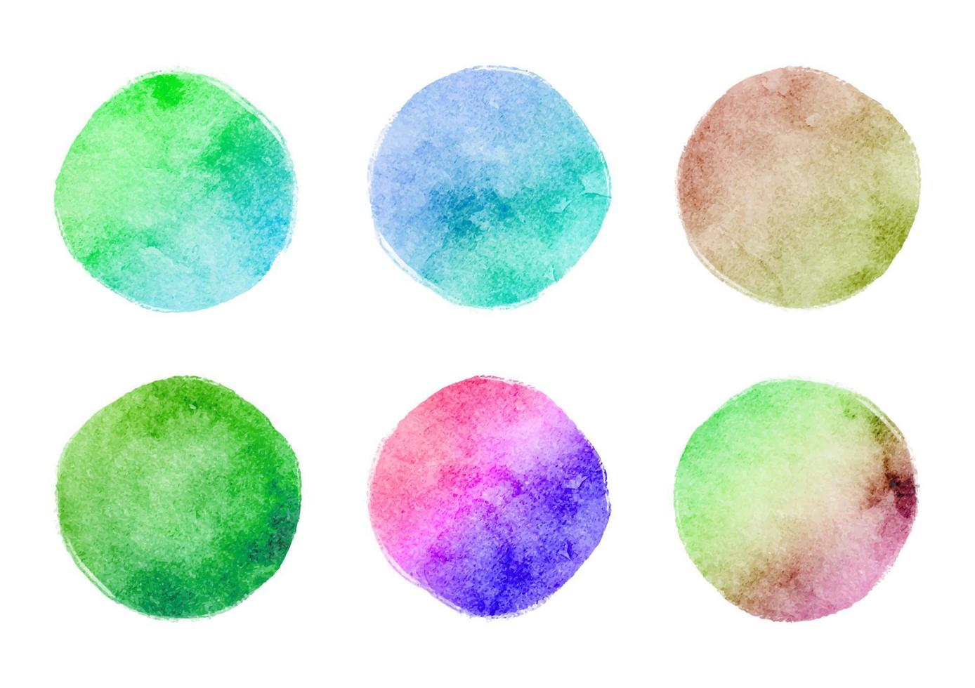 Watercolor vector circles, background for title and logo