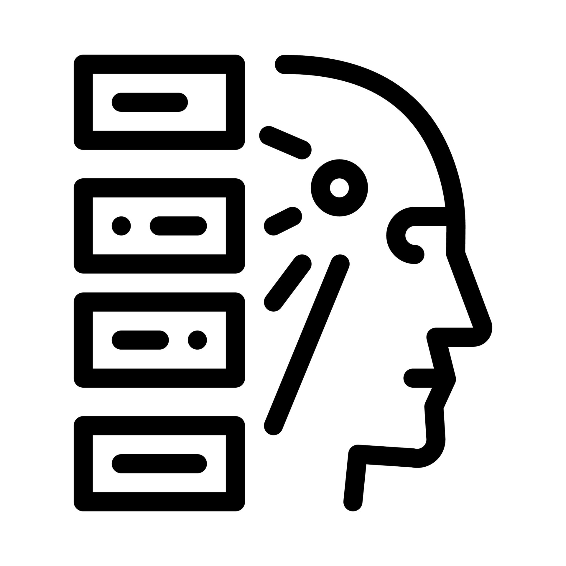 algorithm machine learning line icon vector illustration 17433944 ...