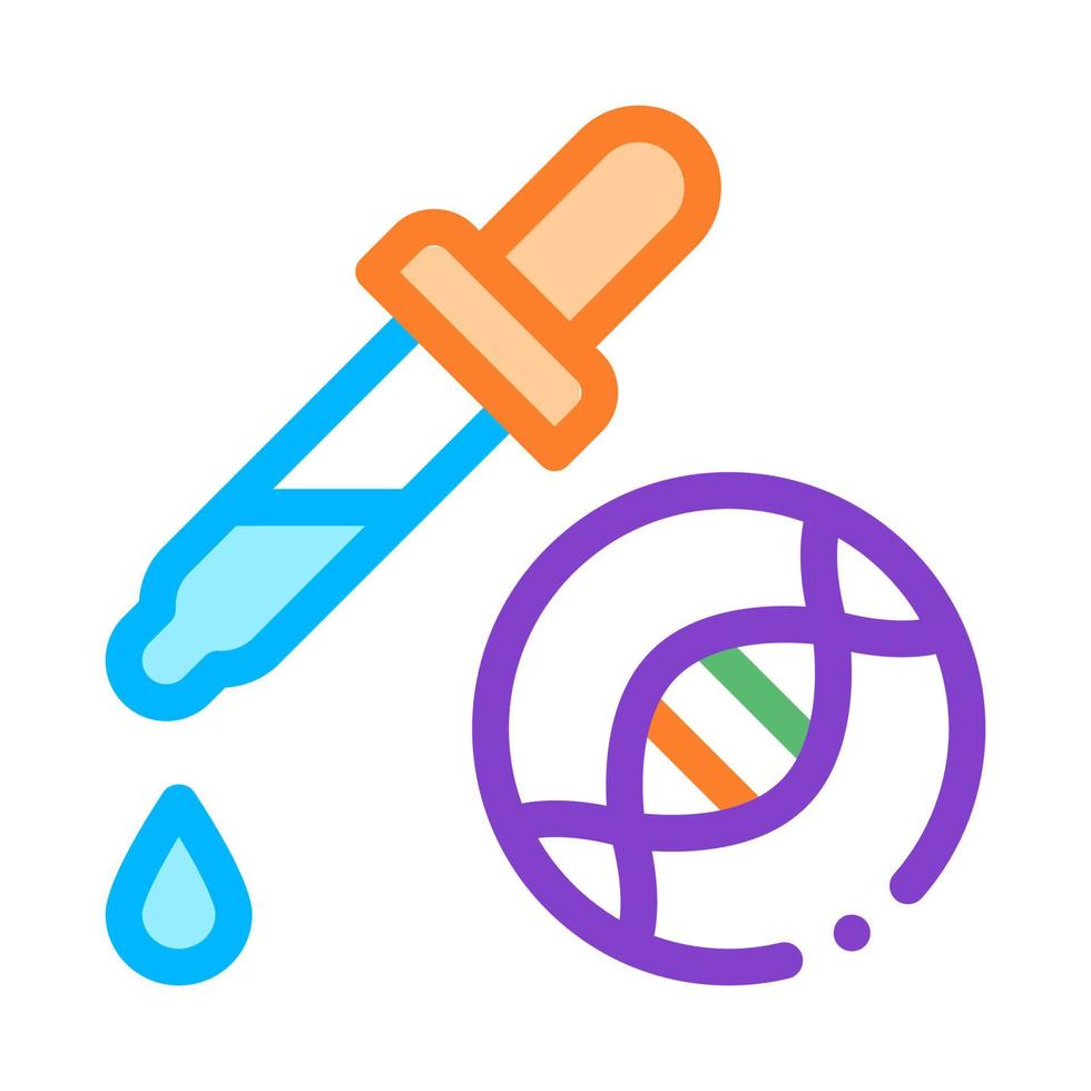 Liquid Dropper Pipette Biomaterial Vector Icon