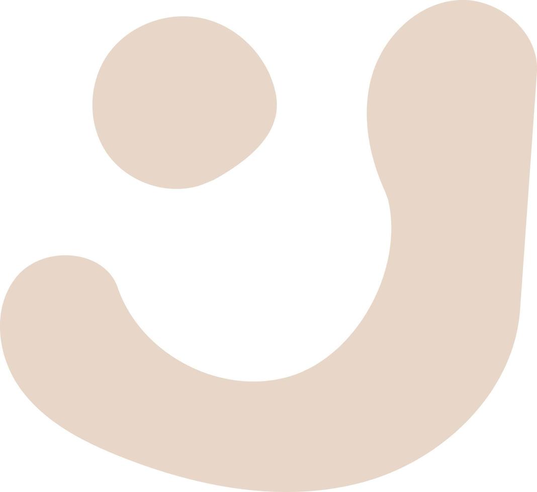 Curvy abstract shape illustration vector