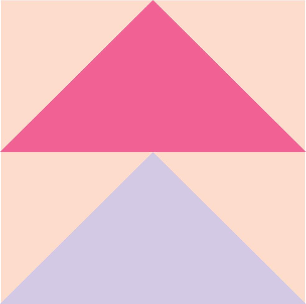 Double triangles on peach background illustration vector