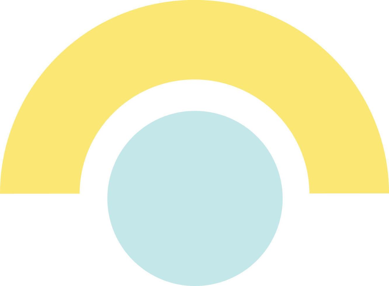 Half doughnut and circle combination illustration vector