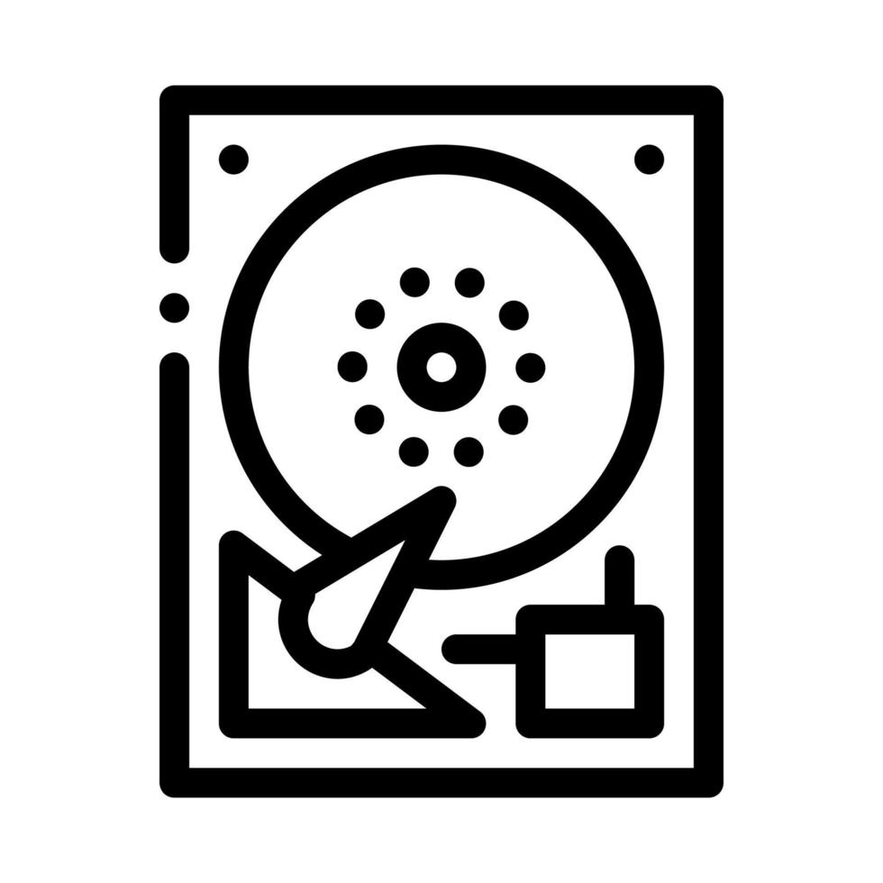 hard drive disk black icon vector illustration