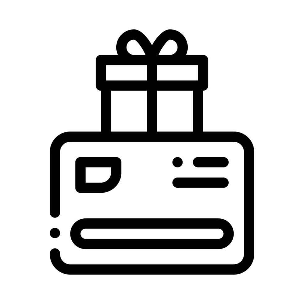 regalo de tarjeta de descuento para ilustración de vector de icono negro de cliente