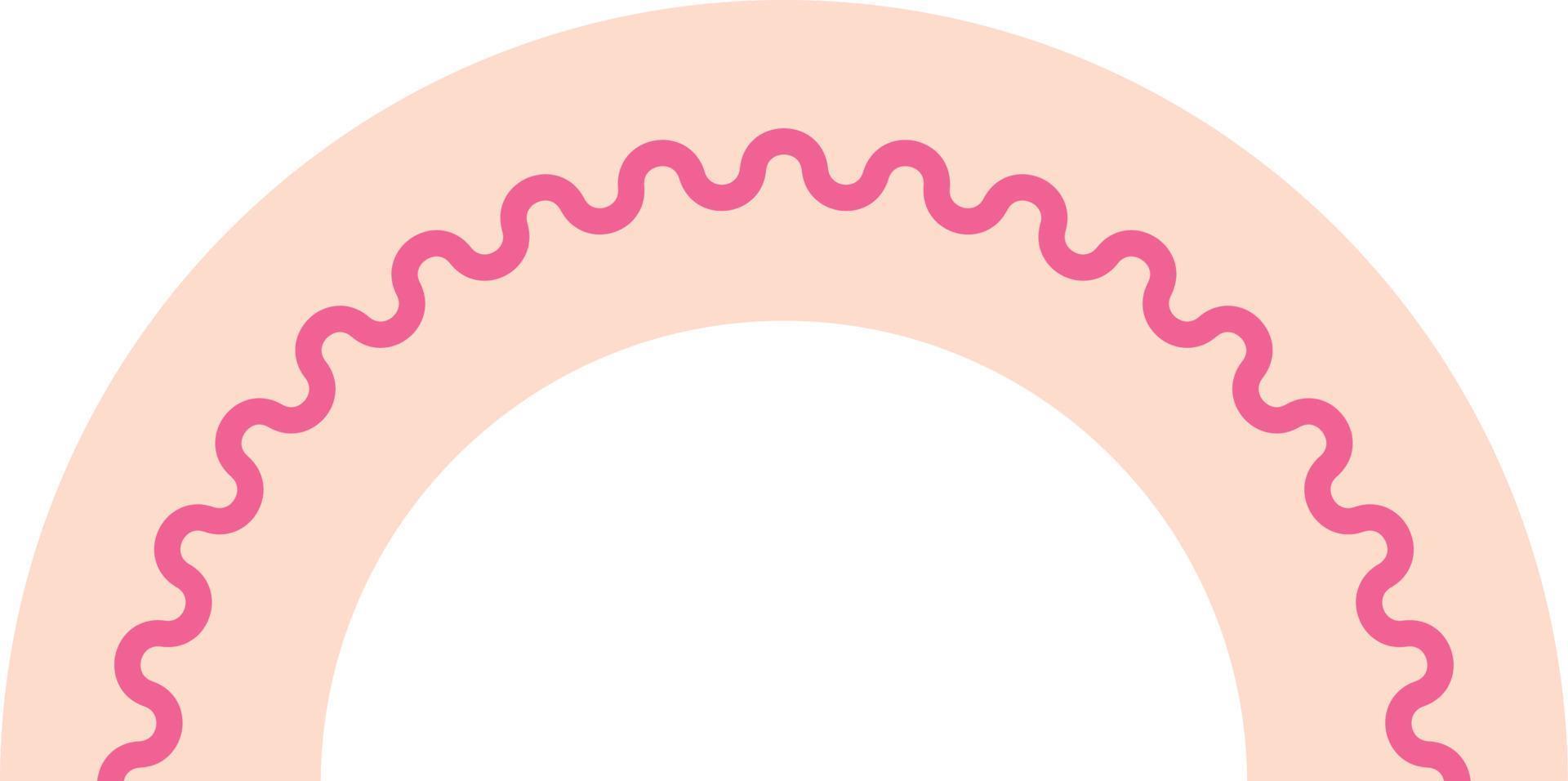 Half doughnut shape vector