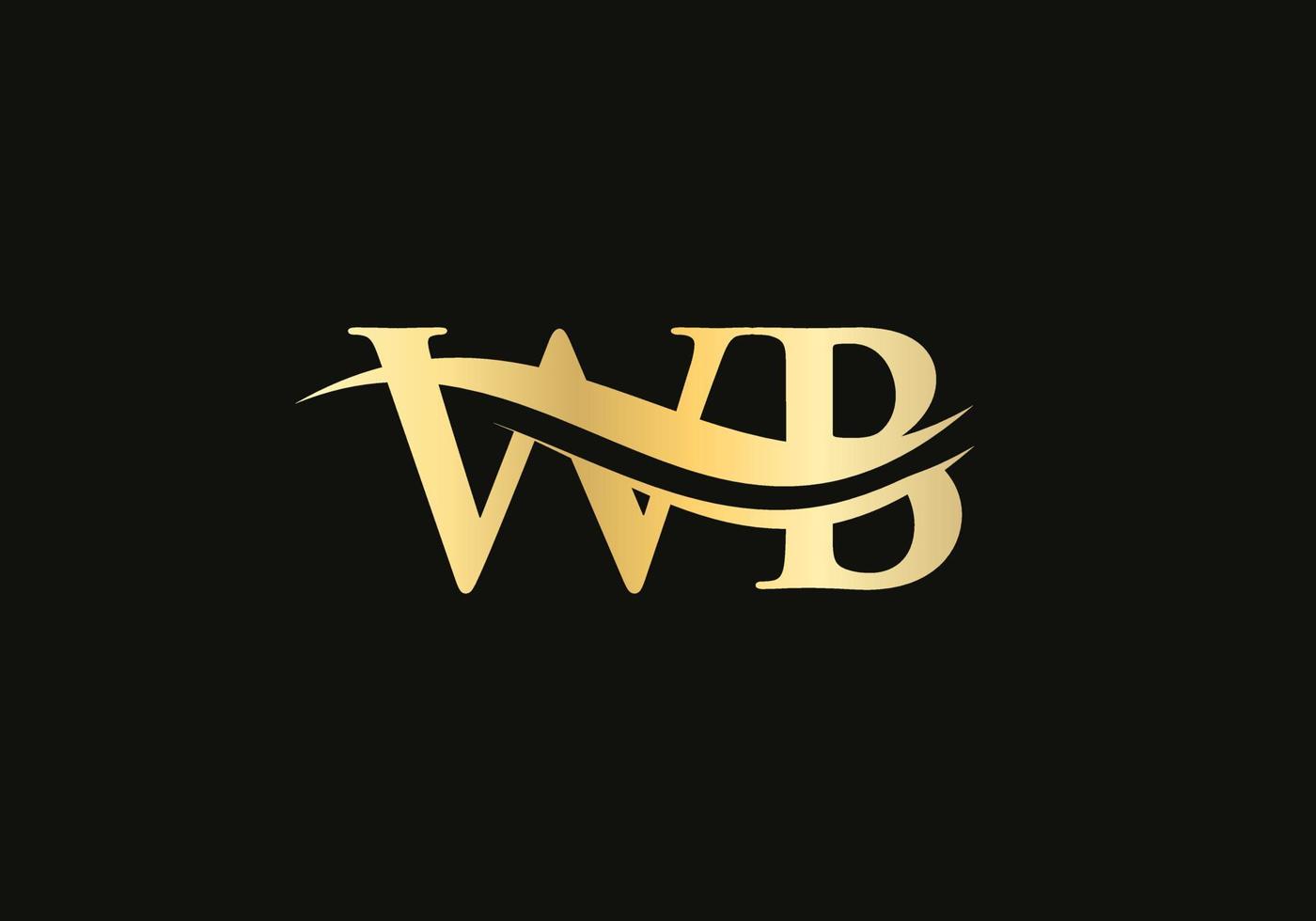 Initial WB letter logo with creative modern business typography vector template. Creative abstract letter WB logo design