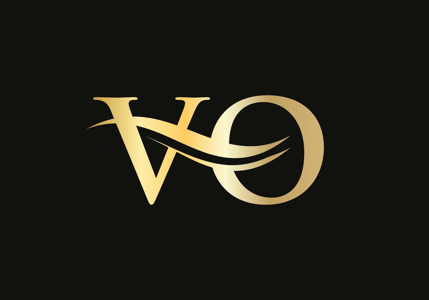 VO Letter Linked Logo for business and company identity. Initial Letter VO Logo Vector Template