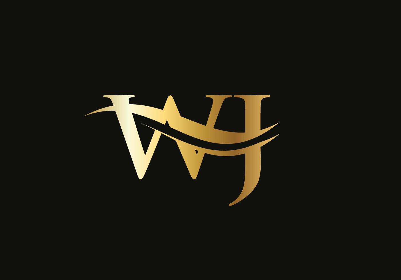 Letter WJ Logo Design for business and company identity. Creative WJ letter with luxury concept vector