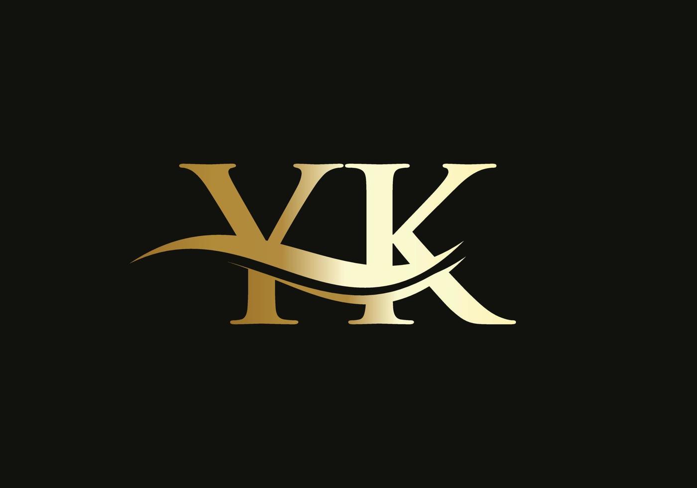 Modern YK Logo Design for business and company identity. Creative YK letter with luxury concept vector