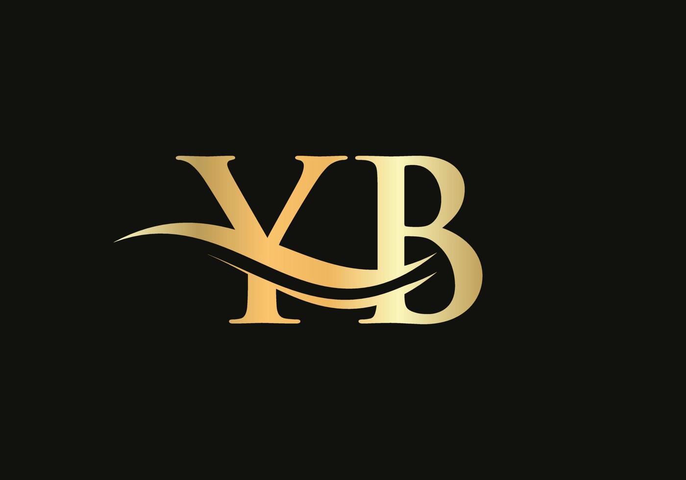 Initial YB letter logo with creative modern business typography vector template. Creative abstract letter YB logo design