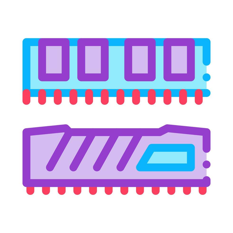 riser memory cards color icon vector illustration