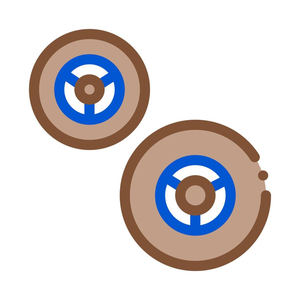 kart wheels color icon vector illustration