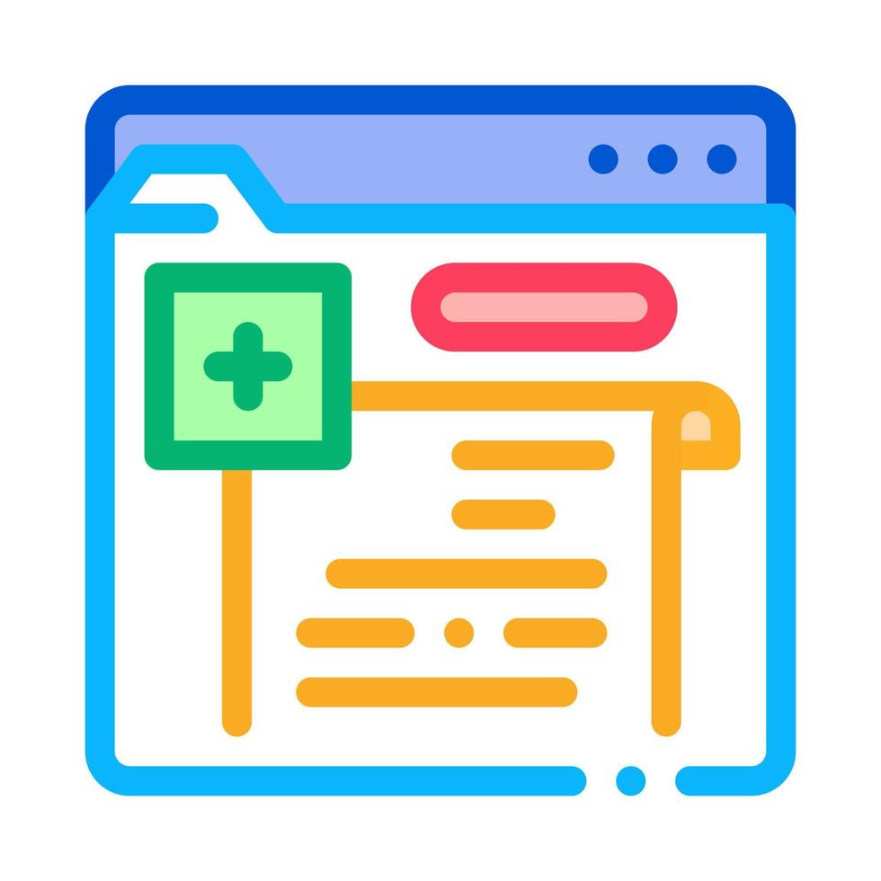 online prescription color icon vector illustration