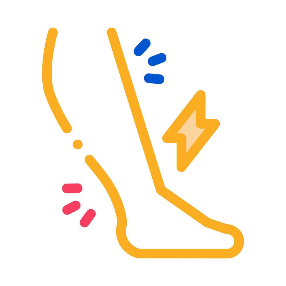 leg pain ill color icon vector illustration