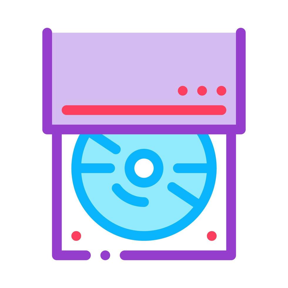 optical disc drive color icon vector illustration