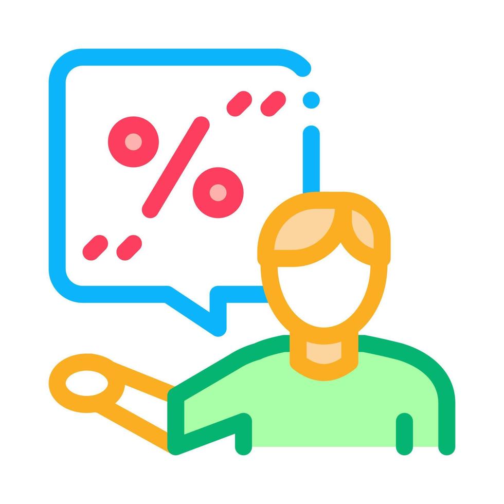 ilustración de vector de icono de color de negociación de cliente