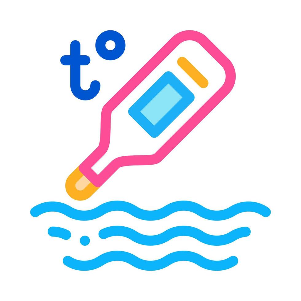 termómetro de agua icono vector contorno símbolo ilustración