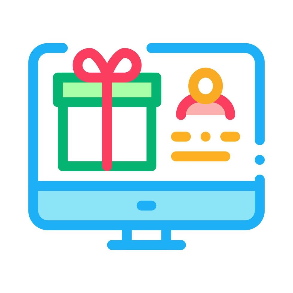 online shopping and sale gift color icon vector illustration