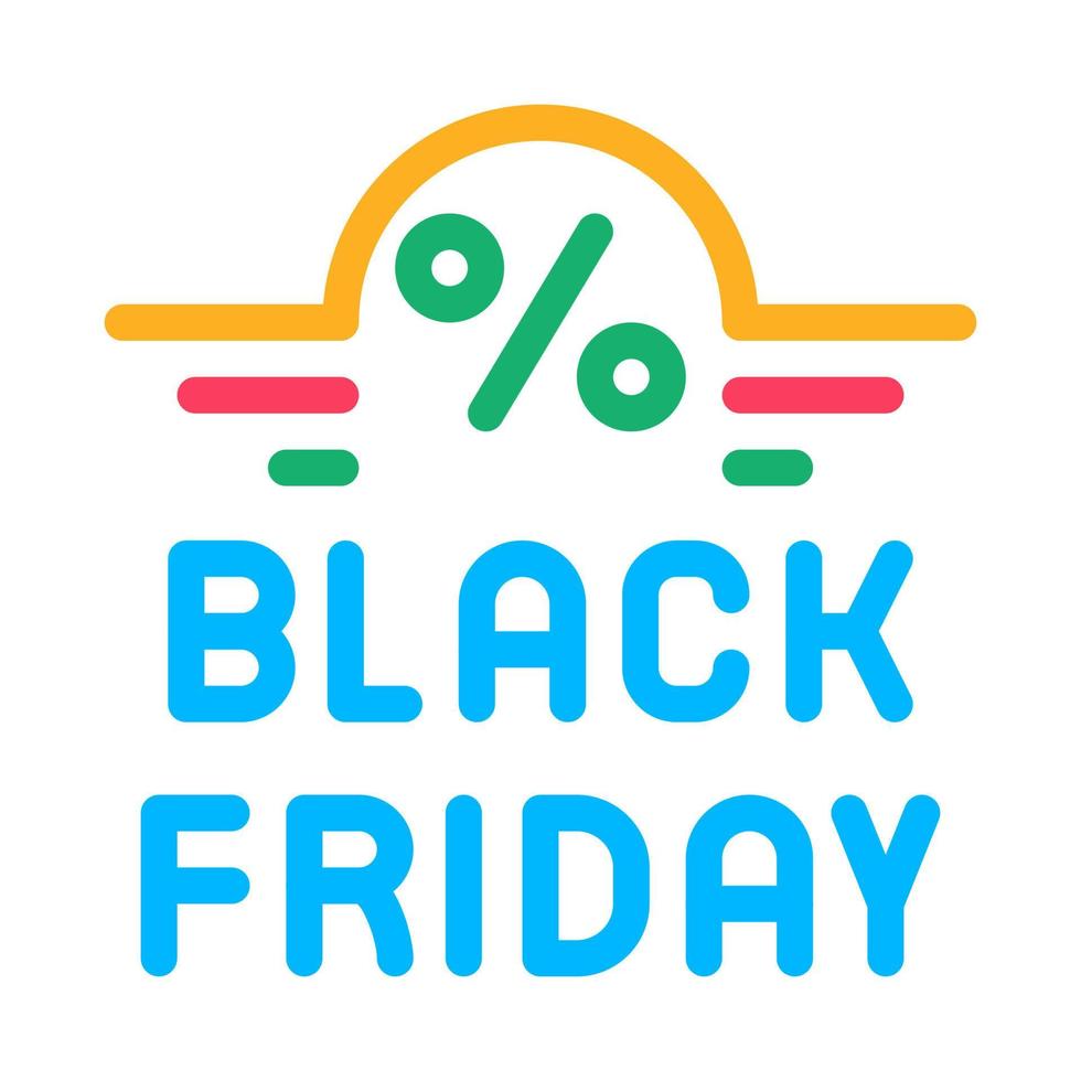 black friday sale color icon vector illustration