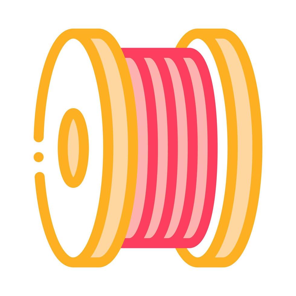 bobbin fiber color icon vector illustration