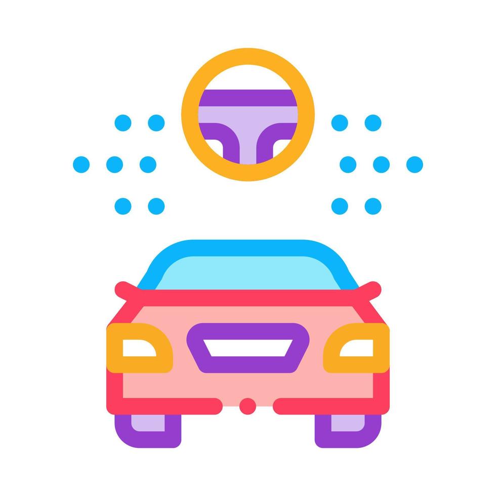 help for driving car icon vector outline illustration
