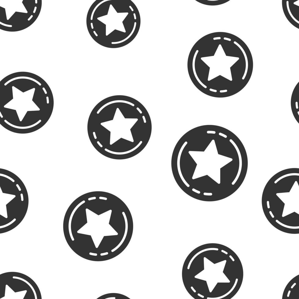 Loyalty icon in flat style. Reward vector illustration on white isolated background. Discount seamless pattern background business concept.