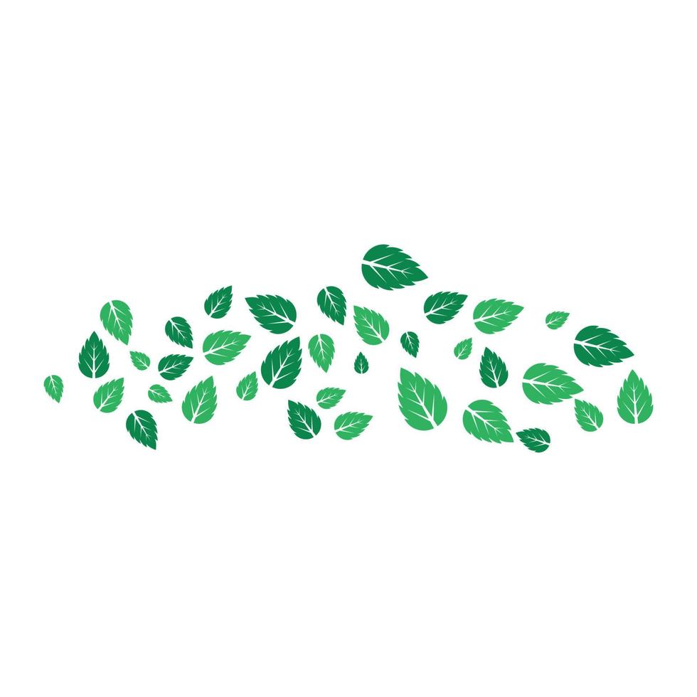 Mint leaves flat vector icon