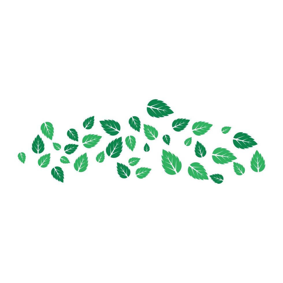 Mint leaves flat vector icon