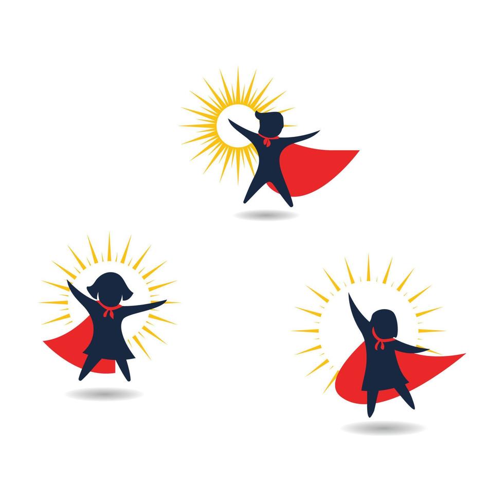 kids super concept icon design vector