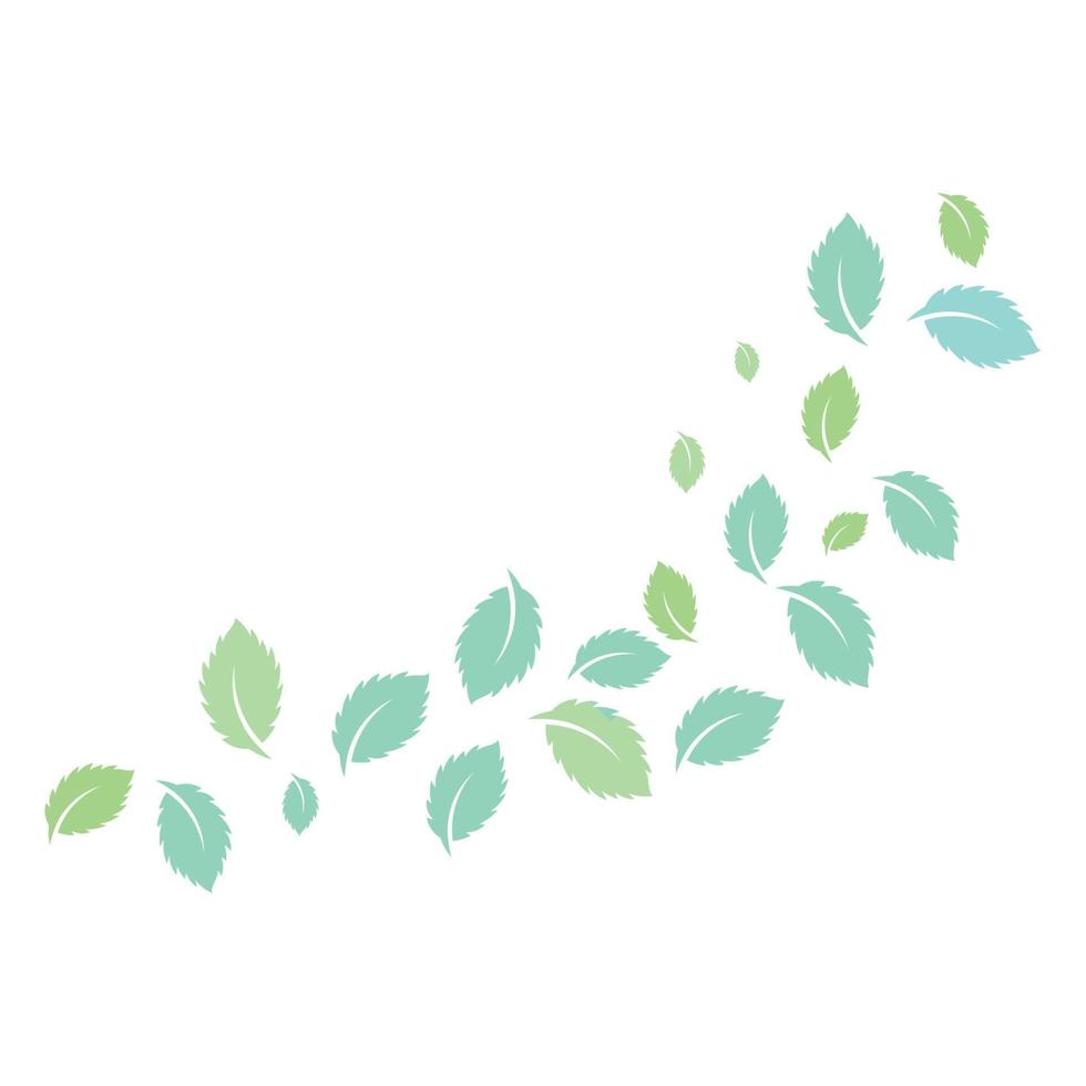 Mint leaves flat vector icon