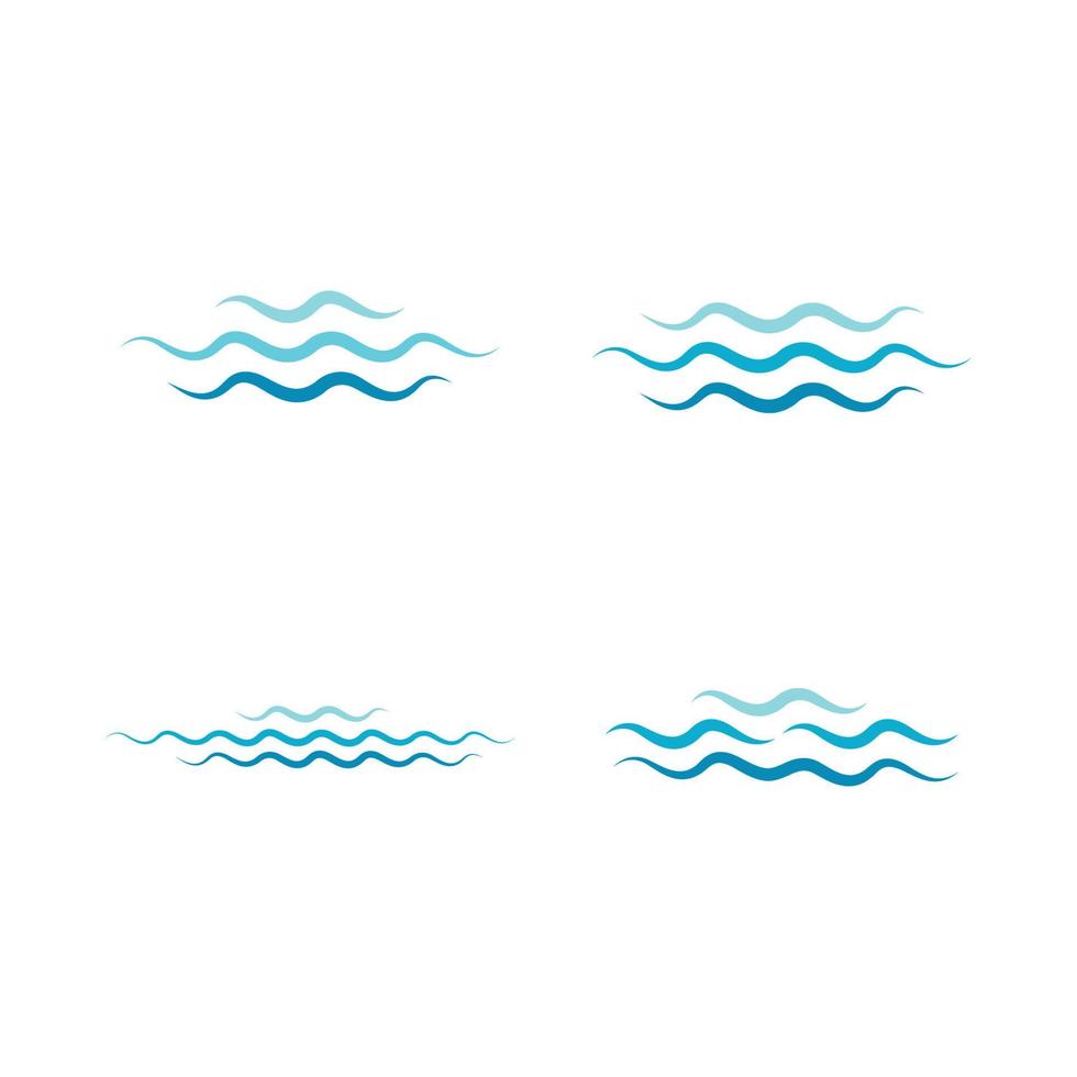 Water wave icon vector