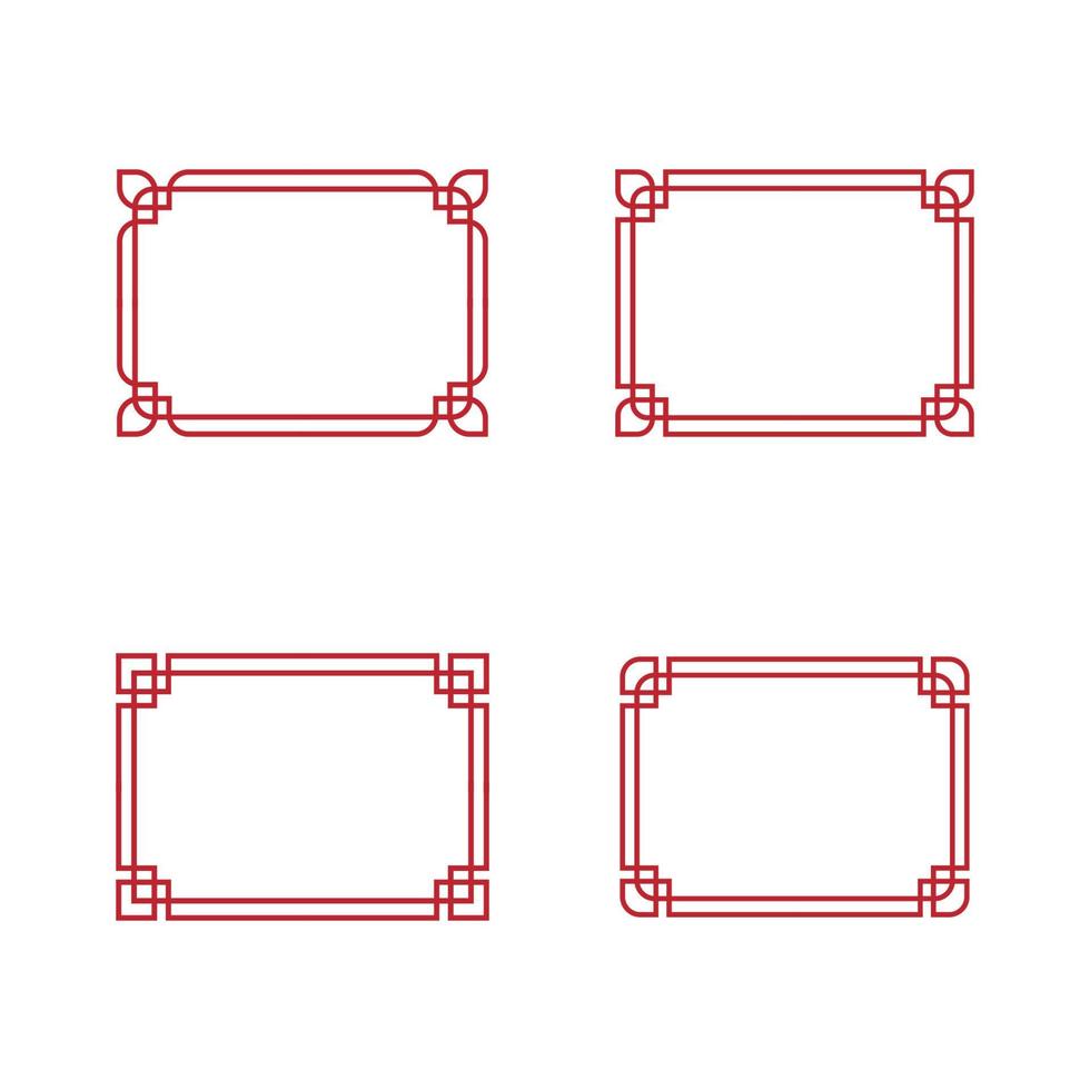 Chinese border design vector