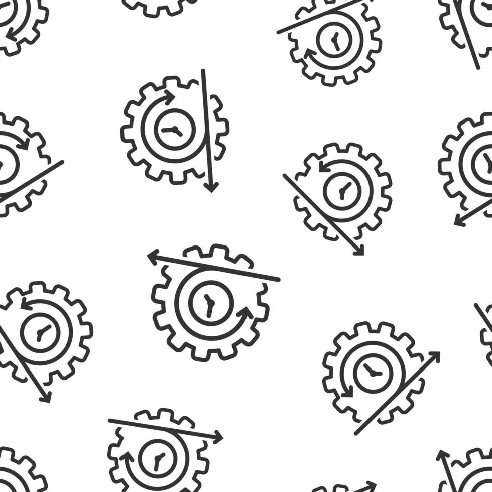 Agile icon in flat style. Flexible vector illustration on white isolated background. Arrow cycle seamless pattern business concept.