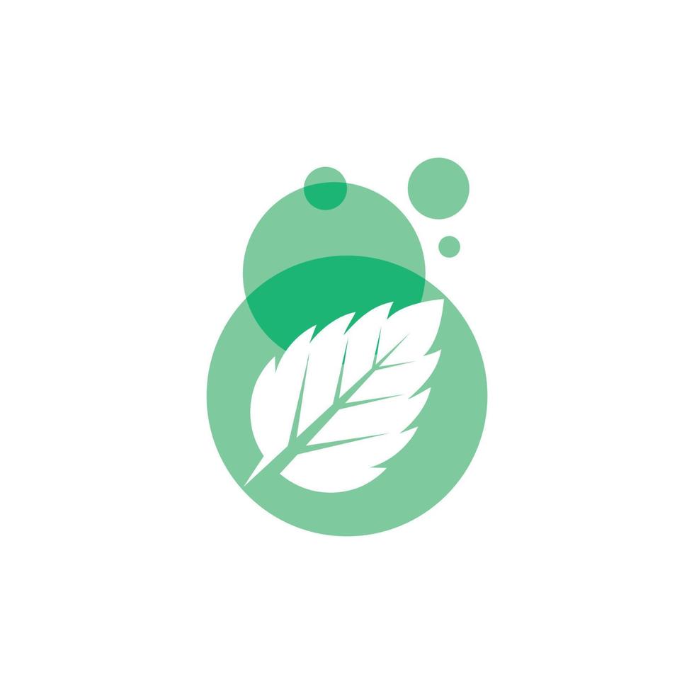Mint leaves flat vector icon